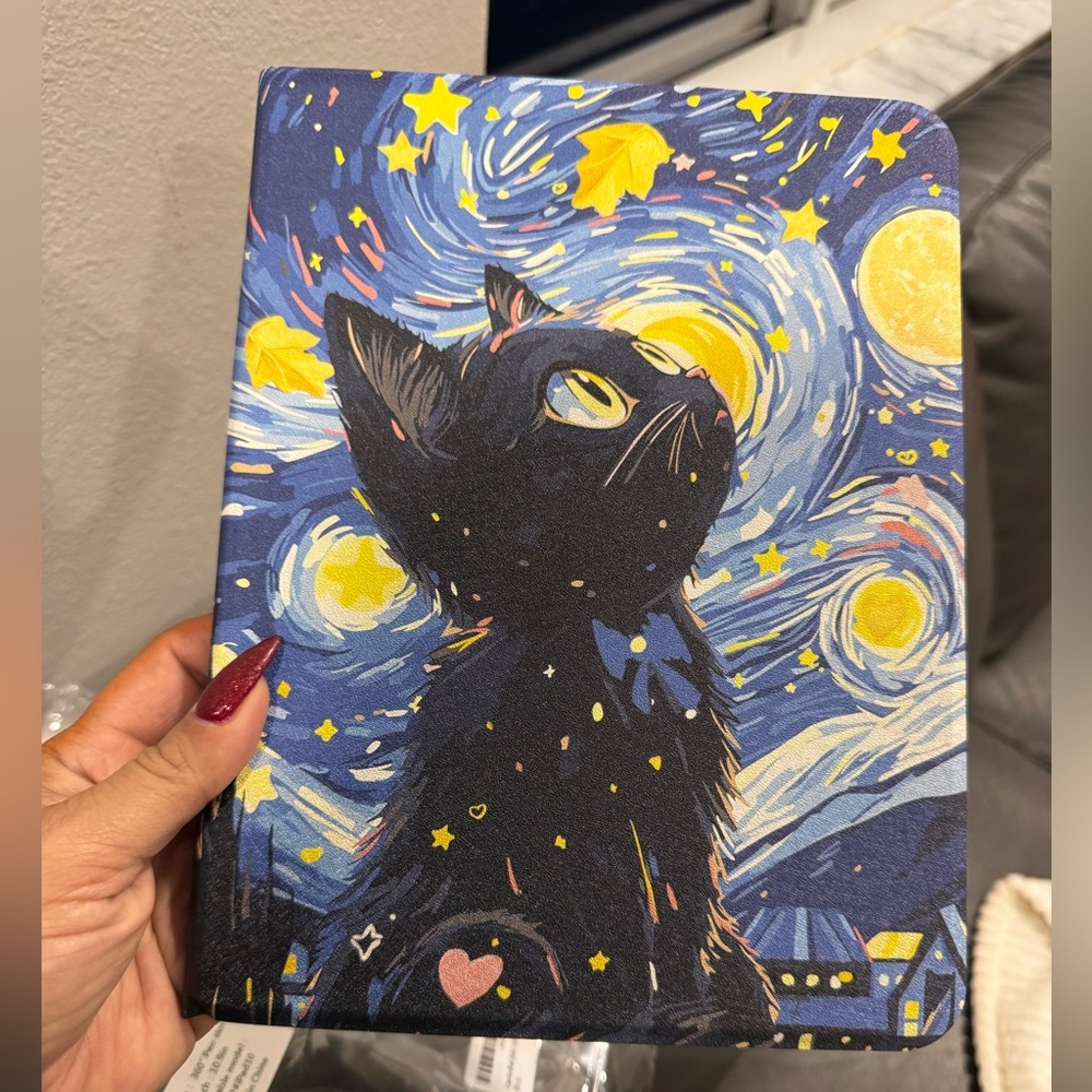 Starry Night Cat Art Print